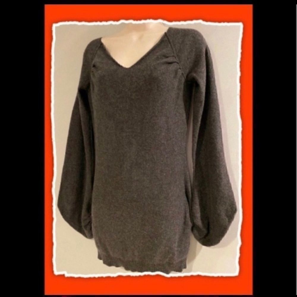 Madisonmarcuscashmere Ruchedcuffsweaterdress/Tuni… - image 7